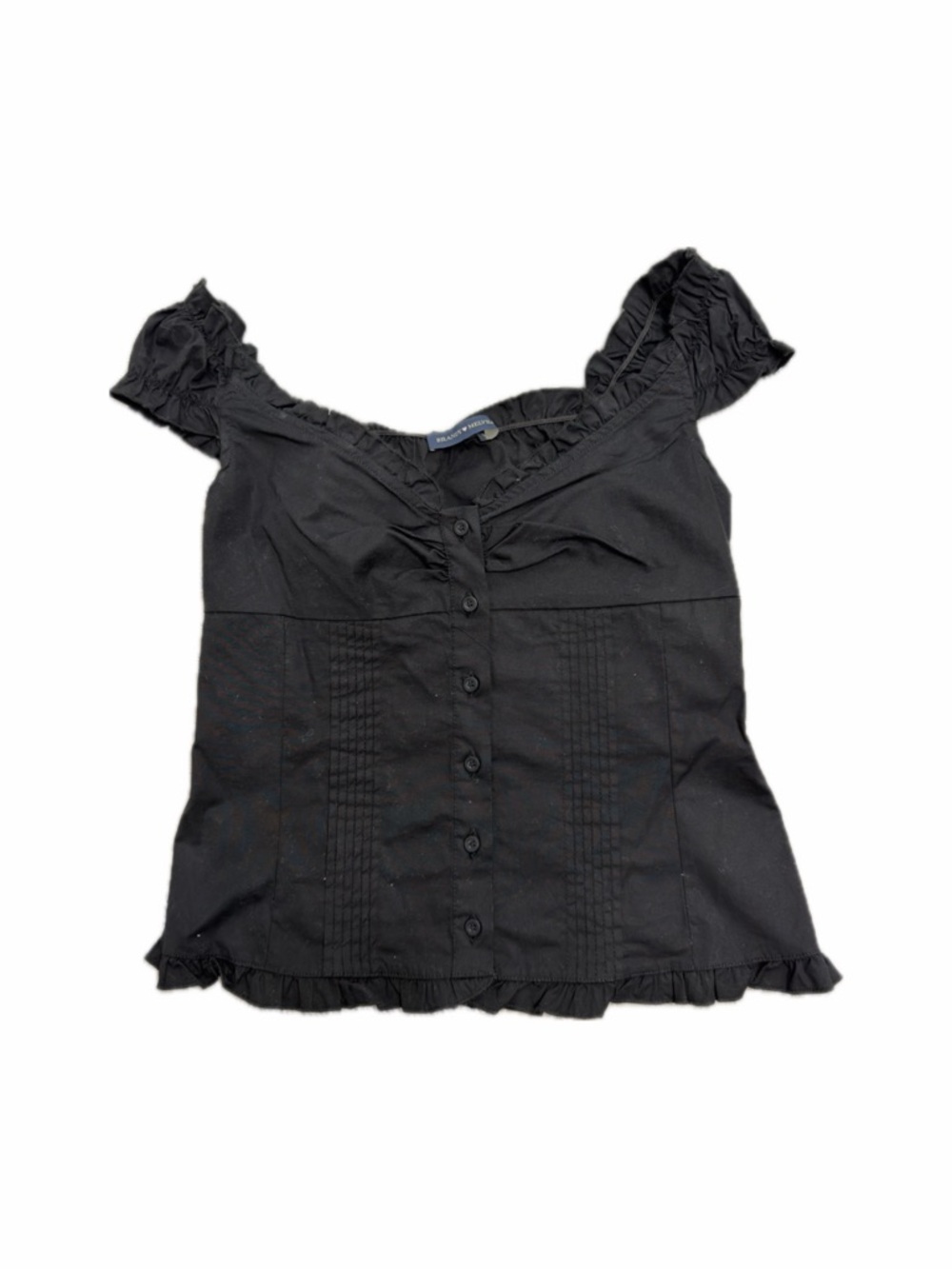 Brandy Melville black peasant top